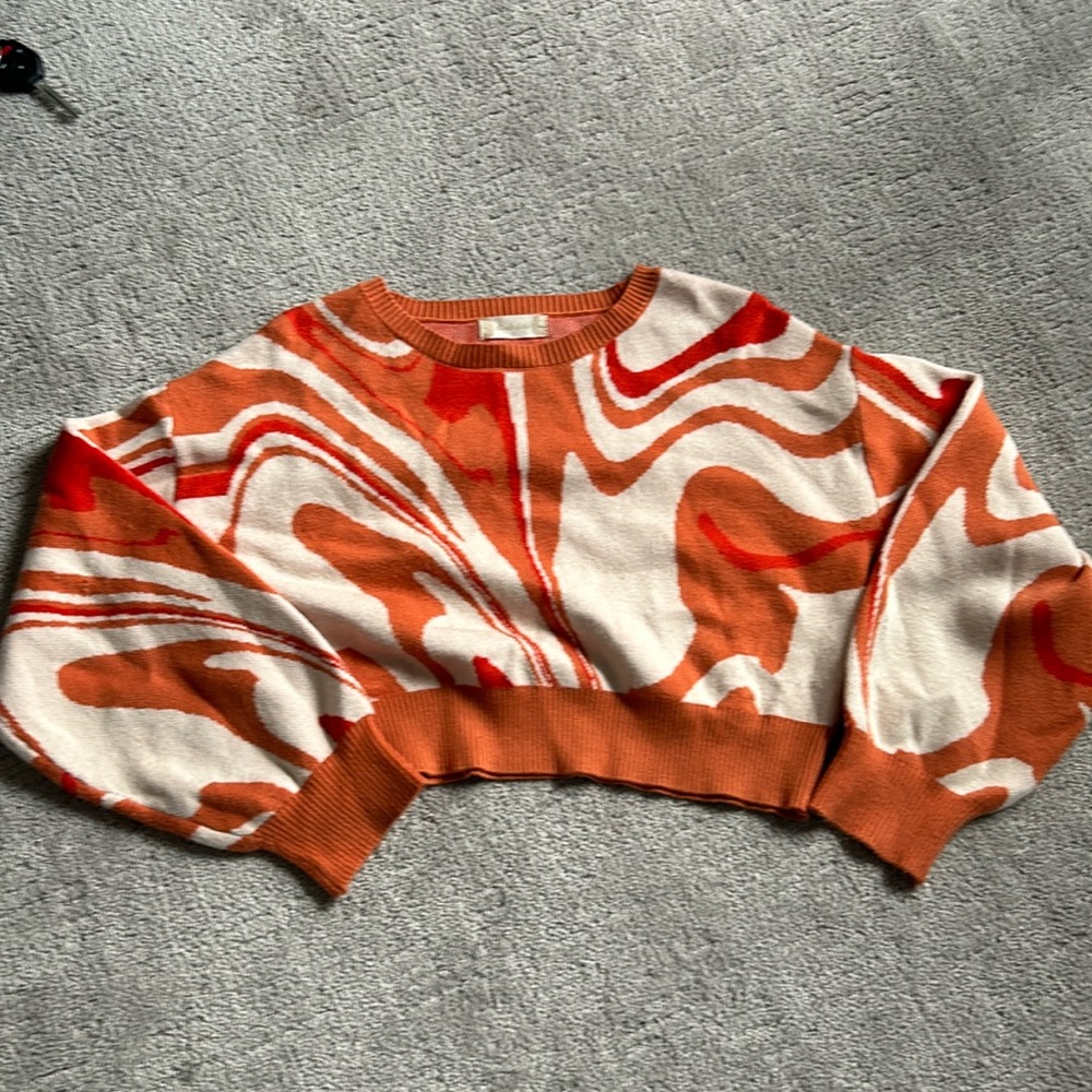 alterd state orange cropped sweater